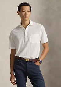 Men's Standard Fit Linen Piqué Polo Shirt