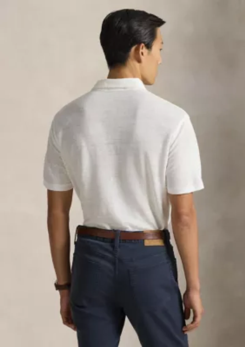 Men's Standard Fit Linen Piqué Polo Shirt