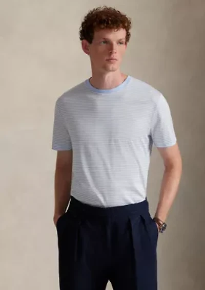 Men's Standard Fit Striped Lisle T-Shirt