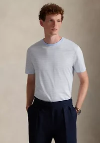 Men's Standard Fit Striped Lisle T-Shirt