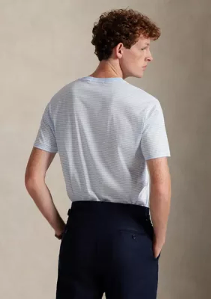 Men's Standard Fit Striped Lisle T-Shirt