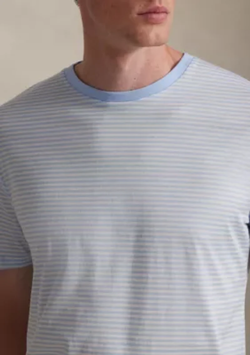 Men's Standard Fit Striped Lisle T-Shirt