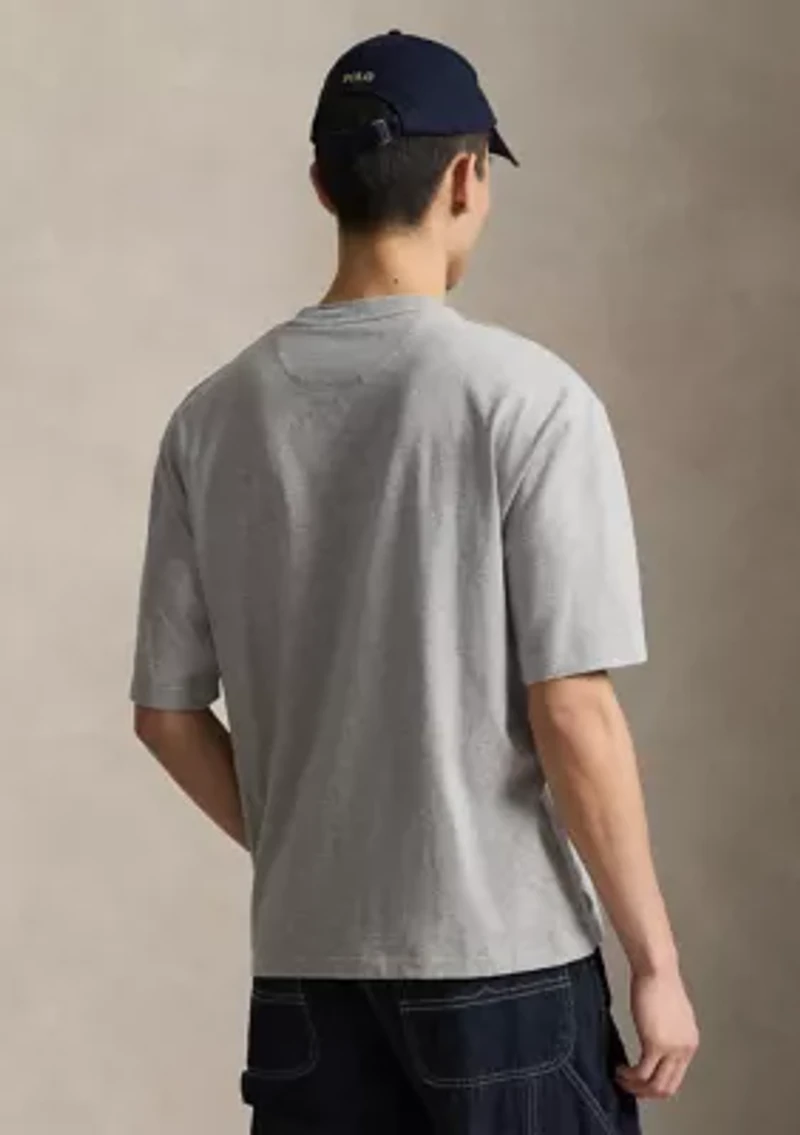 Relaxed Fit Sueded Jersey T-Shirt