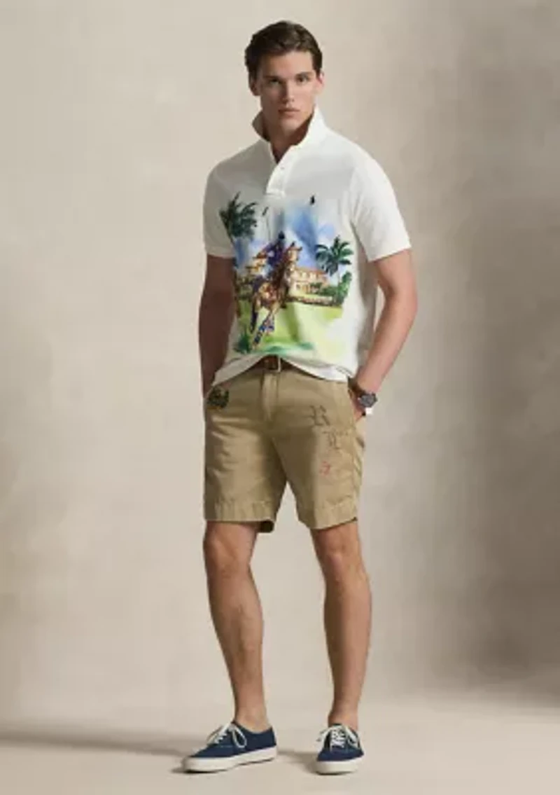 Men's Classic Fit Mesh Graphic Polo Shirt