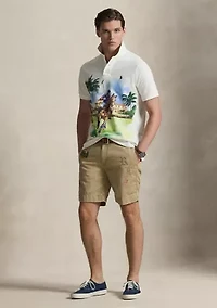 Men's Classic Fit Mesh Graphic Polo Shirt