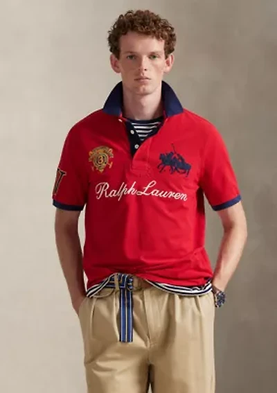 Men's Classic Fit Crest Mesh Polo Shirt
