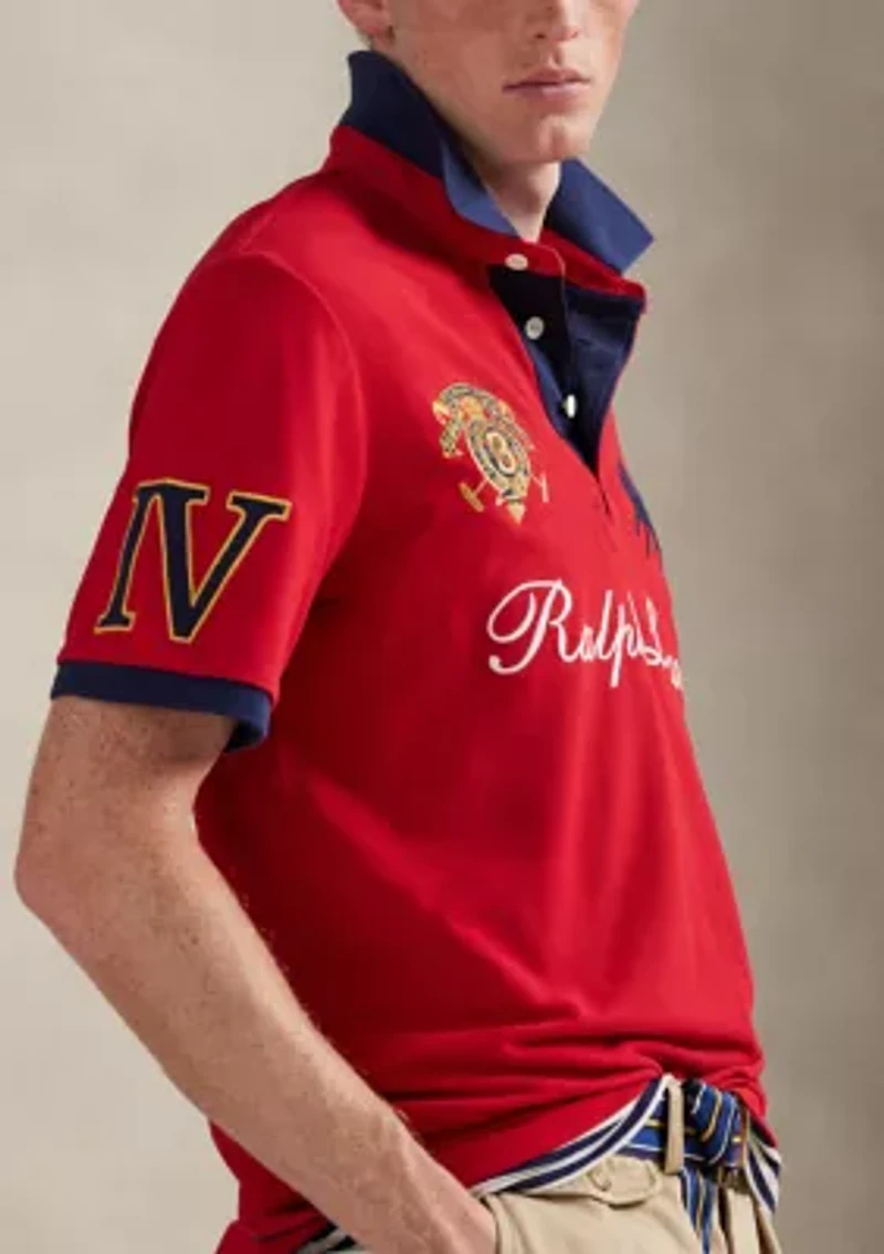 Men's Classic Fit Crest Mesh Polo Shirt