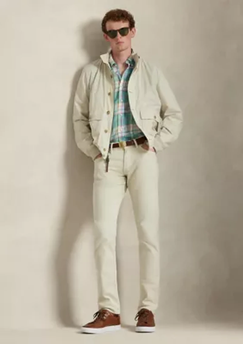 Men's Classic Fit Plaid Linen Shirt