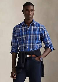Men's Classic Fit Plaid Performance Shirt