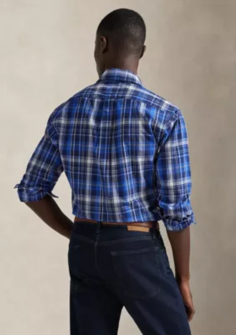 Men's Classic Fit Plaid Performance Shirt