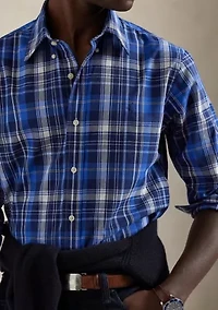 Men's Classic Fit Plaid Performance Shirt