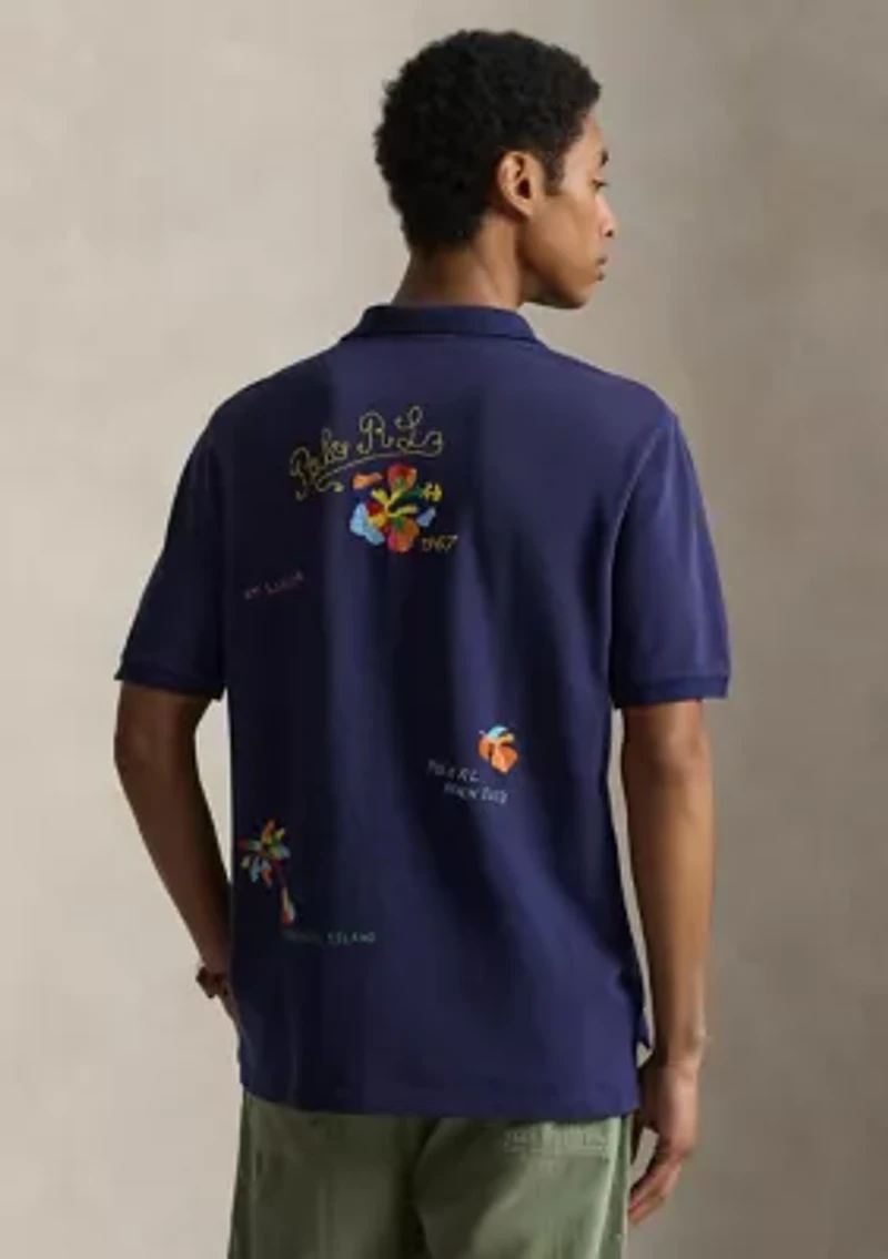Men's Classic Fit Peace Love Polo Shirt