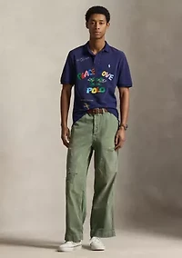 Men's Classic Fit Peace Love Polo Shirt