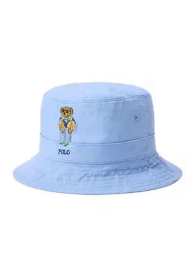 Polo Bear Linen Bucket Hat