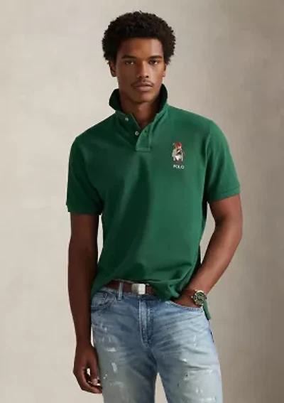 Men's Classic Fit Polo Bear Mesh Shirt