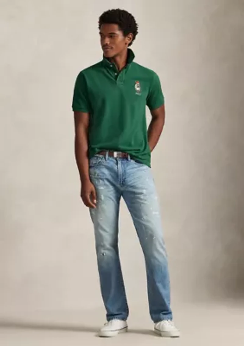 Men's Classic Fit Polo Bear Mesh Shirt