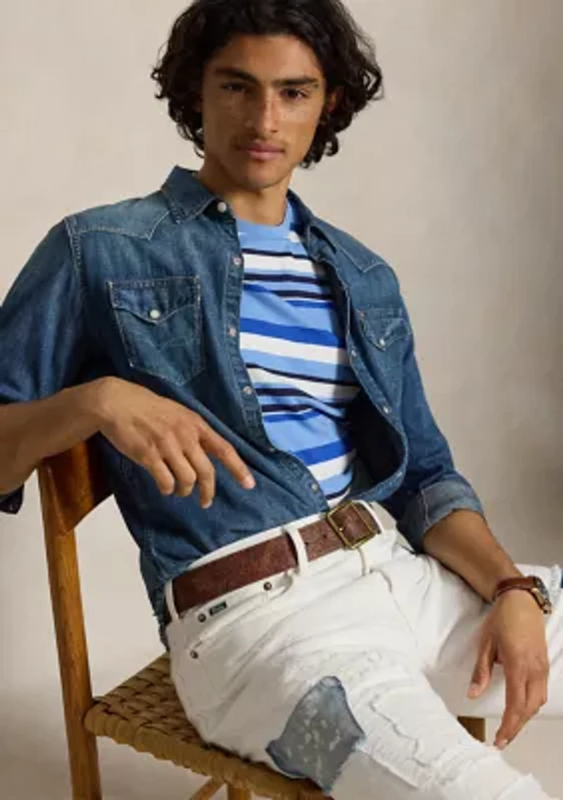Men's Classic Fit Striped Jersey T-Shirt
