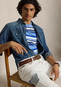Men's Classic Fit Striped Jersey T-Shirt