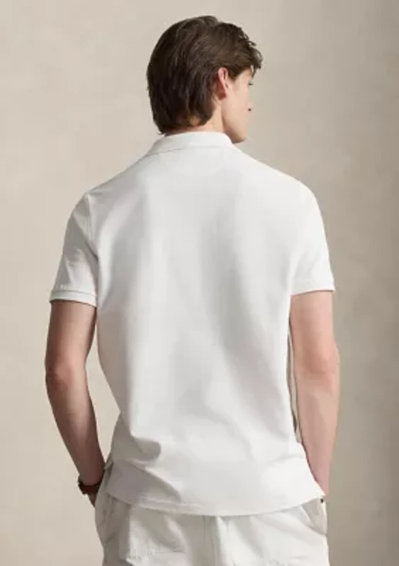 Classic Fit Sailboat Mesh Polo Shirt