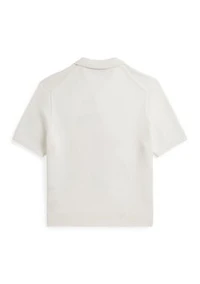 Polo Bear Cotton Polo-Collar Sweater