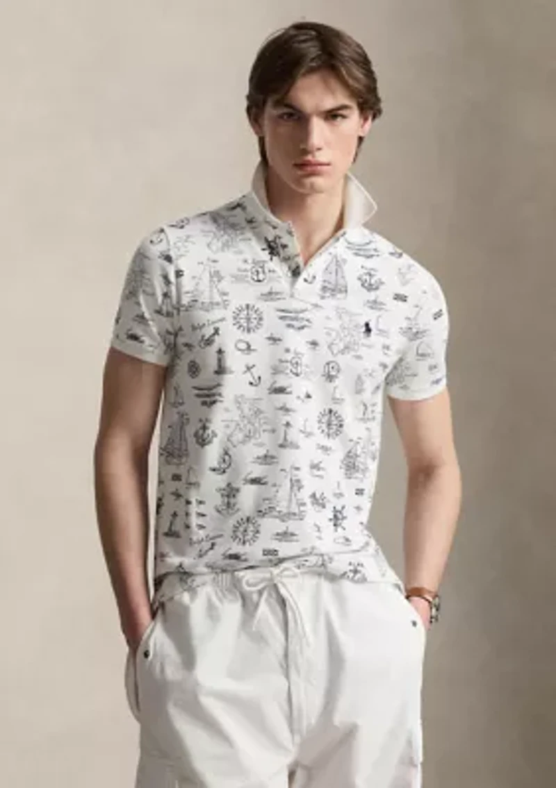 Men's Classic Fit Nautical Mesh Polo Shirt