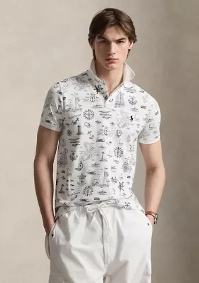 Men's Classic Fit Nautical Mesh Polo Shirt