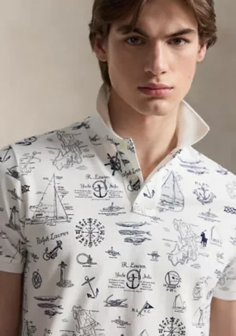 Men's Classic Fit Nautical Mesh Polo Shirt