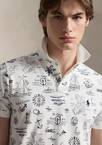 Men's Classic Fit Nautical Mesh Polo Shirt