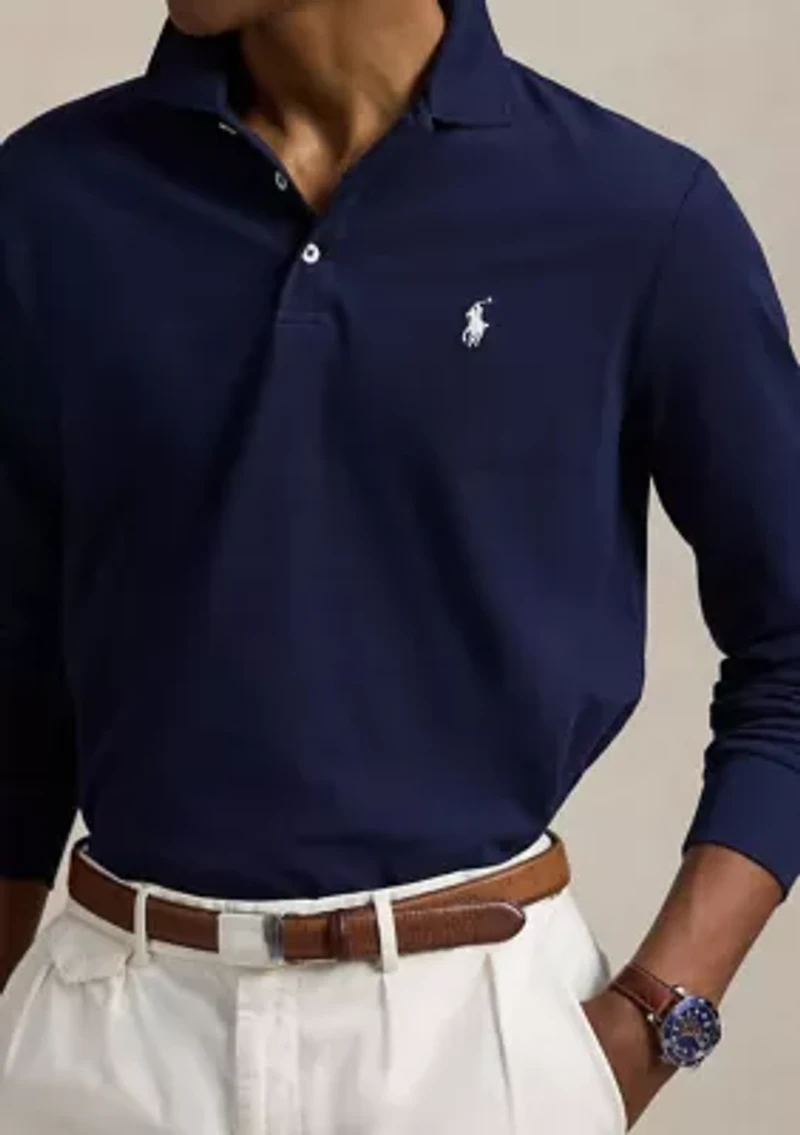 Classic Fit Stretch Mesh Polo Shirt