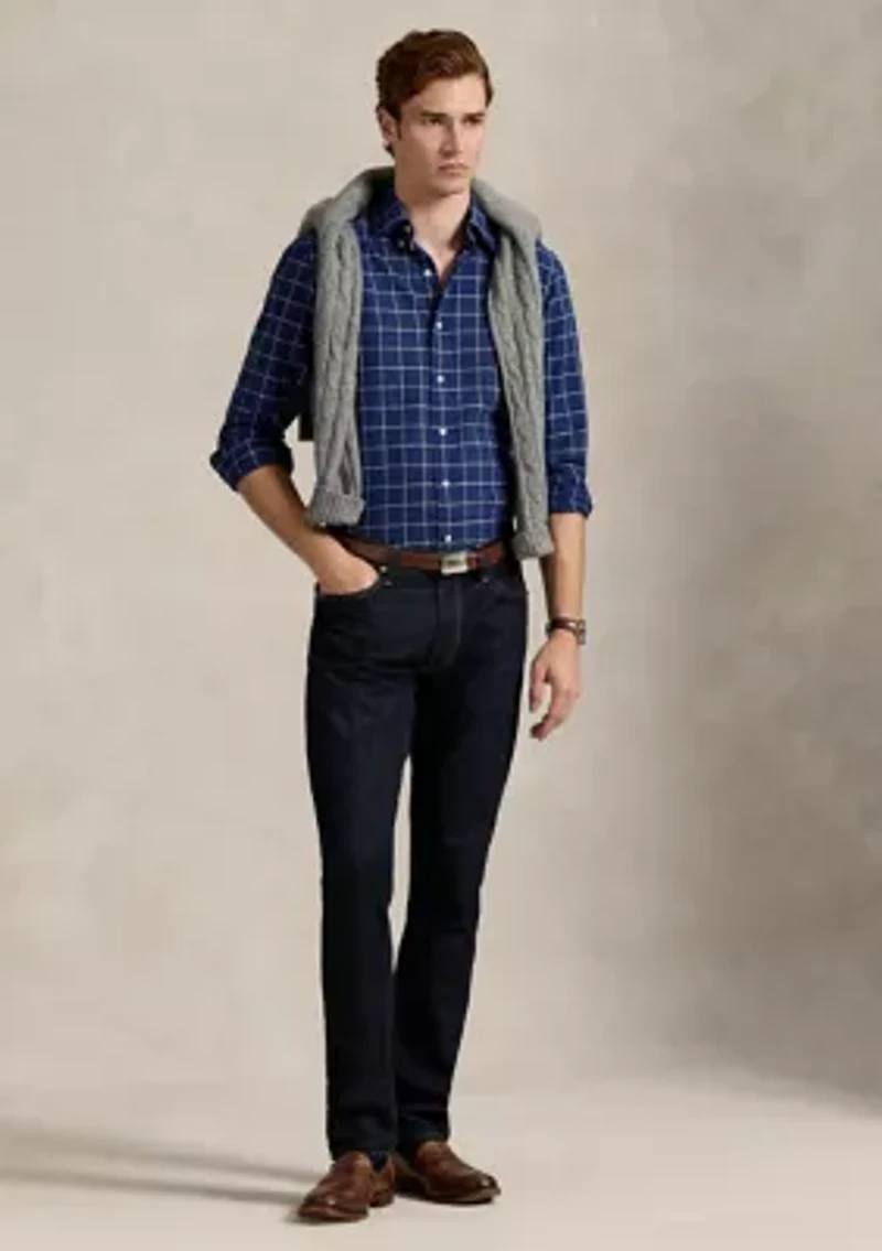 Classic Fit Windowpane Oxford Shirt