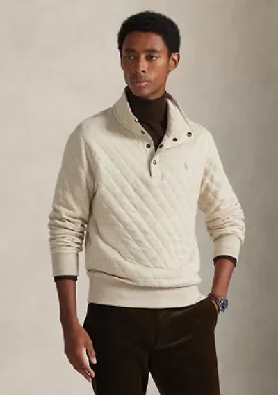 Quilted Double-Knit Jersey Pullover