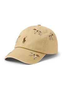 Dog-Embroidered Twill Ball Cap