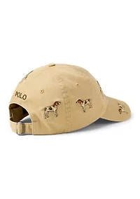 Dog-Embroidered Twill Ball Cap
