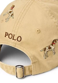Dog-Embroidered Twill Ball Cap
