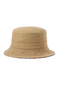 Reversible Twill-Flannel Bucket Hat