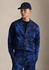 Camo Double-Knit Bomber Jacket