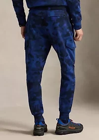 Camo Double-Knit Cargo Jogger Pants