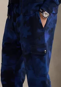 Camo Double-Knit Cargo Jogger Pants