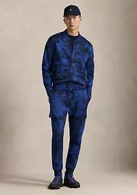 Camo Double-Knit Cargo Jogger Pants