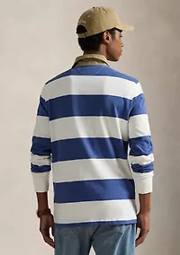 Men's Classic Fit Khaki-Collar Rugby Shirt