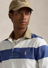 Men's Classic Fit Khaki-Collar Rugby Shirt