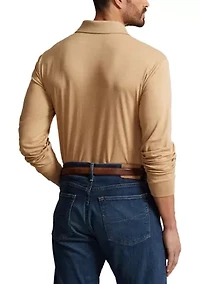 Big & Tall Soft Cotton Long Sleeve Polo Shirt
