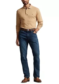 Big & Tall Soft Cotton Long Sleeve Polo Shirt