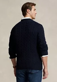 Big & Tall Cable-Knit Cotton Sweater