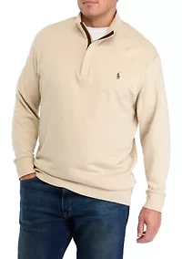 Big & Tall Luxury Jersey 1/4 Zip Pullover