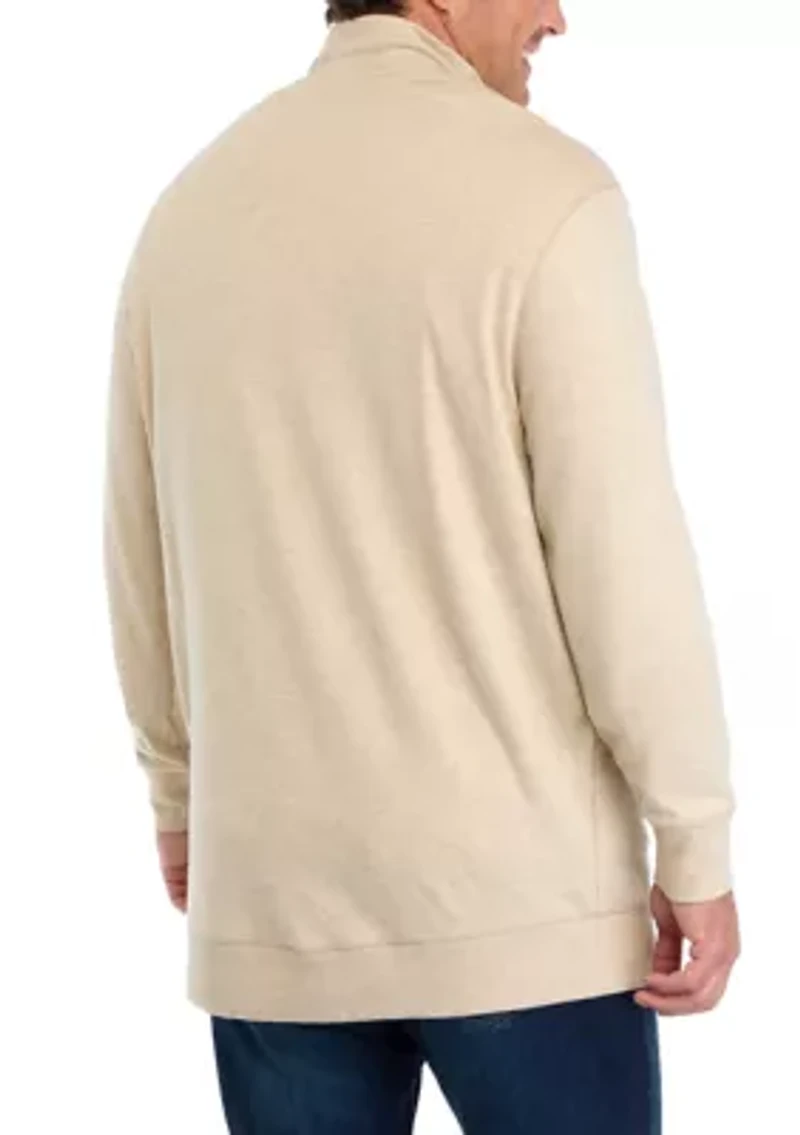 Big & Tall Luxury Jersey 1/4 Zip Pullover