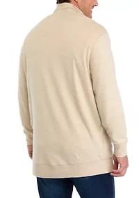 Big & Tall Luxury Jersey 1/4 Zip Pullover
