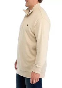Big & Tall Luxury Jersey 1/4 Zip Pullover