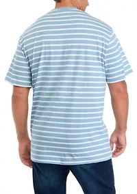 Big & Tall Striped Jersey Crew Neck T-Shirt