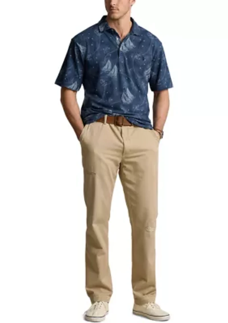 Big & Tall Printed Mesh Polo Shirt